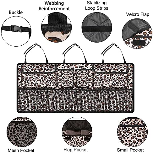 Femuar Car Trunk Organizer, Large Capacity Backseat Trunk Organizer, - Image 4