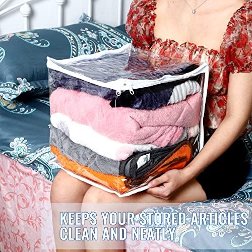 Shappy 6 Packs Clear Plastic Storage Bags - Image 4