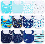 Baby Bibs Soft and Absorbent Cotton Bandana Bibs Set by Benoxine