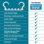 Wonder Hanger Max 10-Pack Space-Saving Hangers, 360° Hooks - Image 5