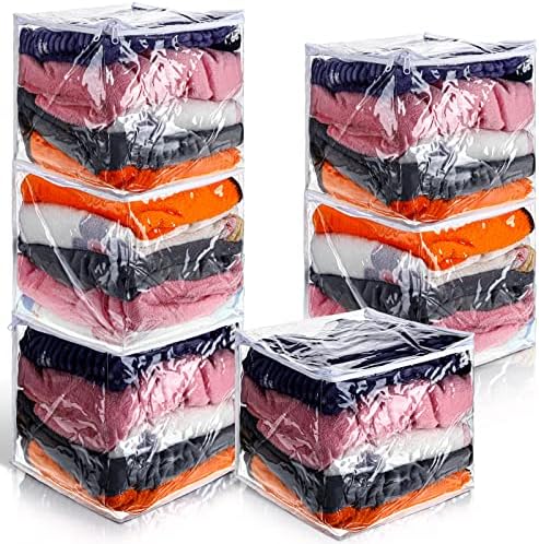 Shappy 6 Packs Clear Plastic Storage Bags by Shappy