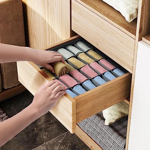 Joyoldelf Sock Drawer Organizer Divider Underwear Organizer 24-cell Fabric - Image 5