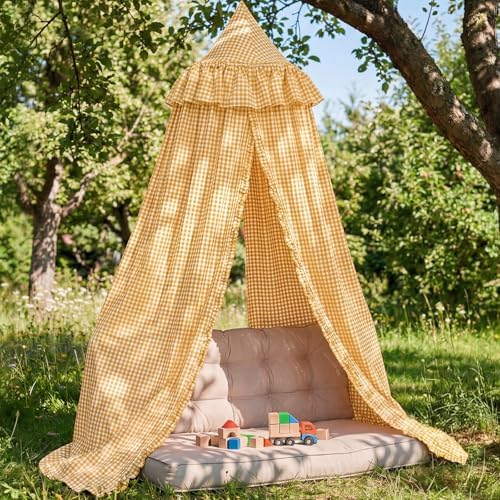 SmoothNovelty Gingham Plaid Bed Canopy by SmoothNovelty