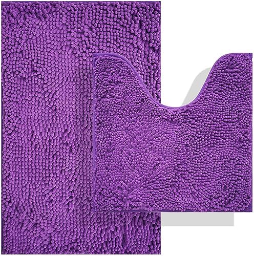 BOANKODU Bathroom Rugs Sets 2 Piece, Absorbent Bath Mat by BOANKODU
