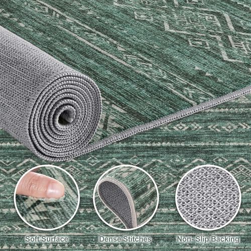 Nakagishi 6x9 Area Rugs Living Room: Washable Boho Large Neutral Soft Farmhouse - Image 4