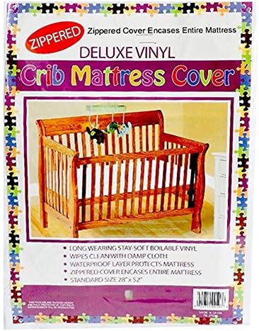 Deluxe Vinyl Zippered Crib Mattress Cover Full Encasement 28" x 52" Standard - Image 6