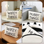 Wifey Hubby Things Cosmetic Makeup Storage Bags 2 Pcs - Image 4