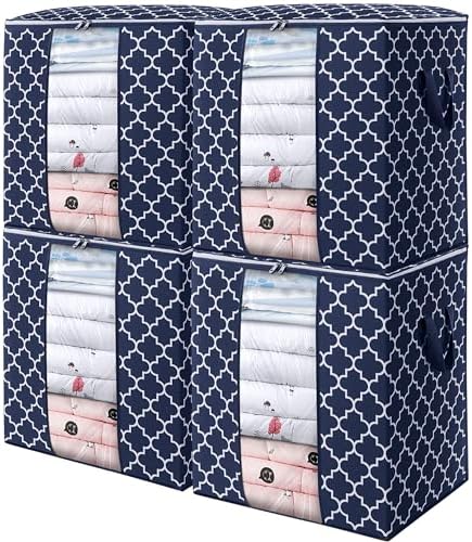 Storage Bags 4 Pack 100L Clothes Organization and Storage Containers by WiseLife