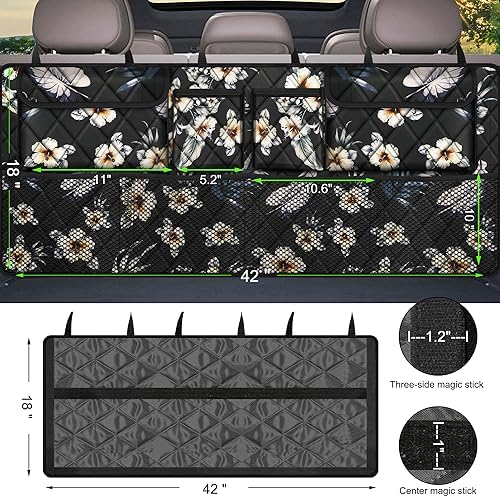 Femuar Car Trunk Organizer, Large Capacity Backseat Trunk Organizer, - Image 3