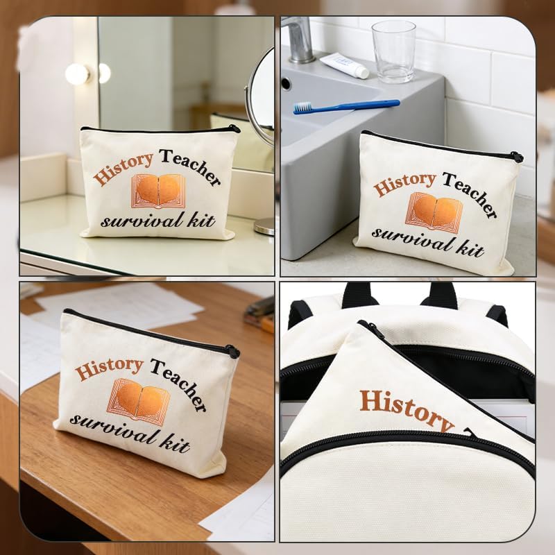 History Teacher Zipper Makeup Storage Bag Funny Historian Christmas Retirement - Image 4