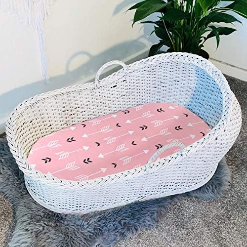 Stretch Fitted Bassinet Sheet Set BROLEX 2 Pack Cradle Sheets - Image 3