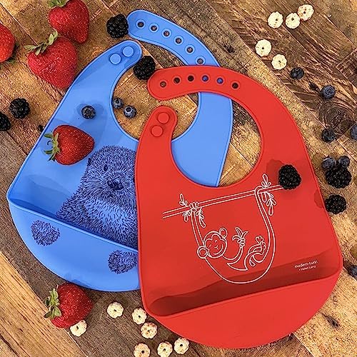 Modern Twist Bucket-Bib 100% Food-Grade Silicone, Waterproof and Reusable - Image 3