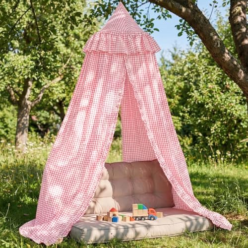 SmoothNovelty Gingham Plaid Bed Canopy by SmoothNovelty