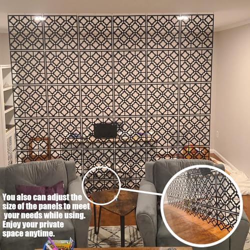 Stepstall 12 Pcs PVC Hanging Room Divider, Thick Decorative Flower Design Room - Image 5