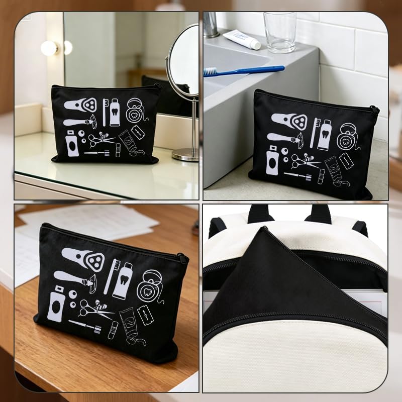Zipper Travel Toiletry Bag Travelling Accessories Mens Male Shaving Storage Bag - Image 4