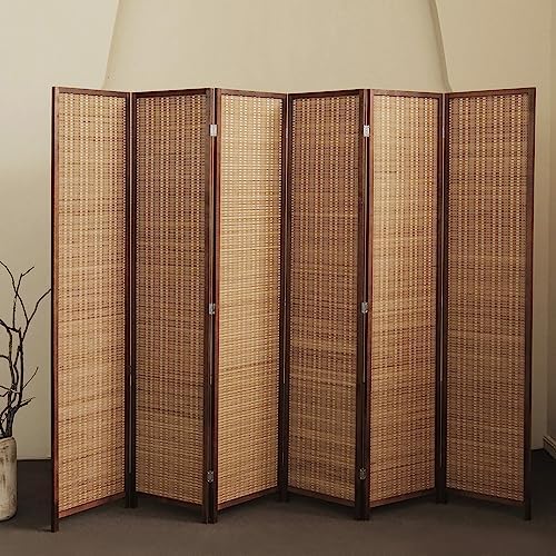 Furnnylane 6 Panel Bamboo Room Divider - Image 2
