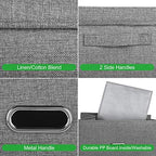 Large Linen Fabric Foldable Storage Bins - Image 2
