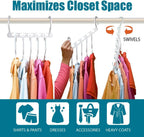 Wonder Hanger Max 10-Pack Space-Saving Hangers, 360° Hooks - Image 3