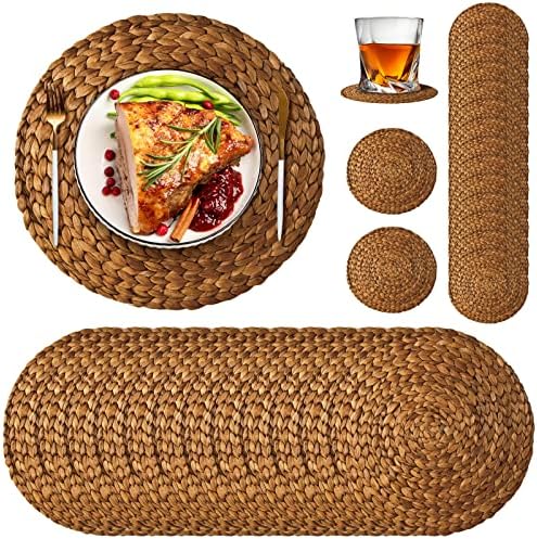 Geosar 200 Pcs Woven Disposable Paper Placemats Set 12x14 Inch by Geosar