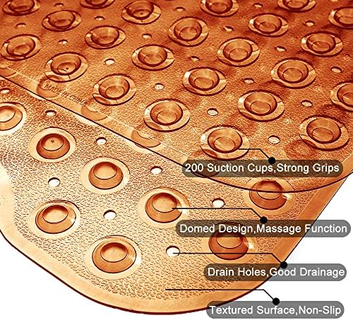 Tree Bud Bathtub Mats for Shower Tub Non-Slip Bath Mat 39 x 16 Inch Extra Long - Image 3