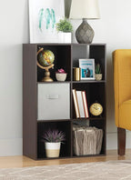 Whitmor 6 Cube Bookcase, 3 Tier Stackable MDF Bookself, Open Storage Display - Image 2