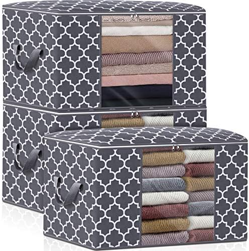WISELIFE Storage Bags, Large Blanket Clothes Organization and Storage Containers by WiseLife