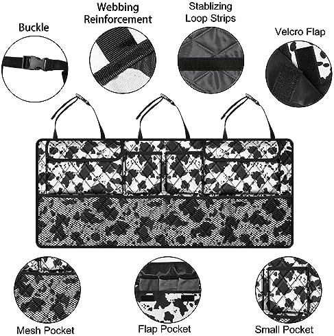 Femuar Car Trunk Organizer, Large Capacity Backseat Trunk Organizer, - Image 4