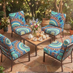 8Pcs Patio Cushion Covers Stretch Outdoor Furniture Protector Slipcovers - Image 6