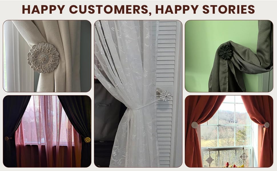 The Metal Magician Wall Mounted Floral Curtain Holdbacks - Image 7