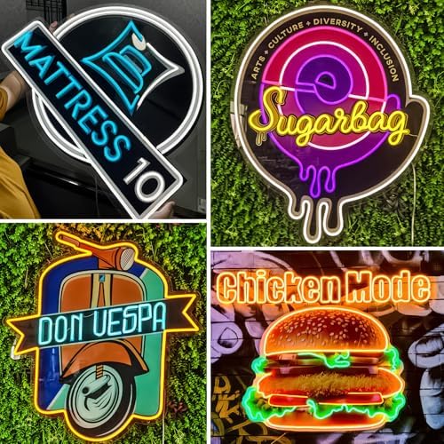 CIONAOR Custom Neon Sign, Personalized Business LED Logo Customizable, Light Up - Image 5