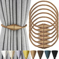 6 Pack Magnetic Curtain Tiebacks Rope Modern Handmade Curtain Tie Backs by CurtianTiebacks