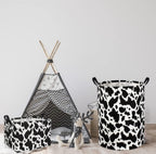 Rectangle Cow Basket Cow Print Storage Bins Cute Canvas Organizer Bin - Image 4