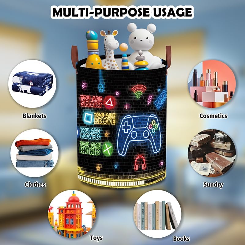 Gaming Laundry Basket, Gamer Decor - Image 3