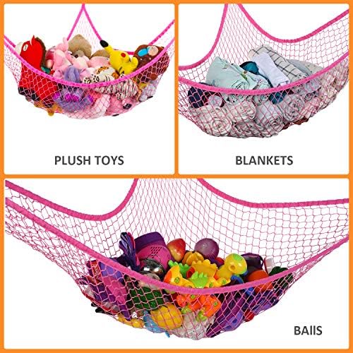 Toy Hammock for Stuffed Animals, Stuffed Animal Hammock Net Jumbo Plush Toy - Image 3