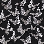 SAOROPEB 3D Butterfly Wall Decor 48 Pcs Pearl White Butterfly Decorations by SAOROPEB