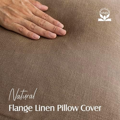 Foindtower Linen Solid Decorative Throw Pillow Covers 26x26 Cocoa Brown - Image 2