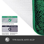 Yeaban Chenille Emerald Bathroom Rug 20"x32", Non-Slip Rubber Backing - Image 4