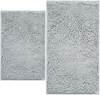 BOANKODU Bathroom Rugs Sets 2 Piece, Extra Soft Chenille Bath Mat Absorbent by BOANKODU