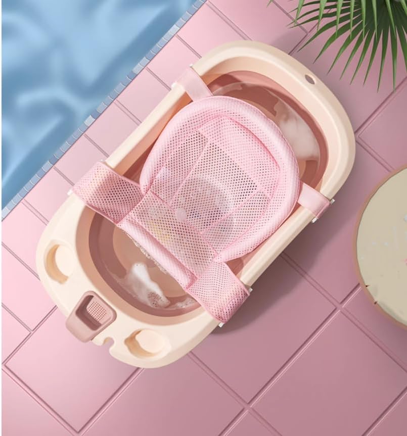 Baby Bath Seat Support Net Infant Bathtub Mesh Cushion Newborn Baby Shower Lie by Unknown