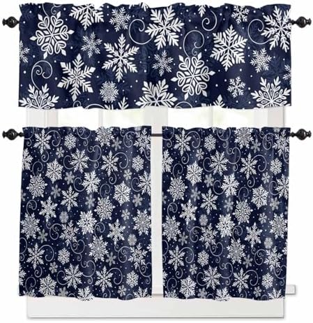 Vandarllin Christmas Kitchen Curtains and Valances Set by VandarllinHomeKitchenDecor