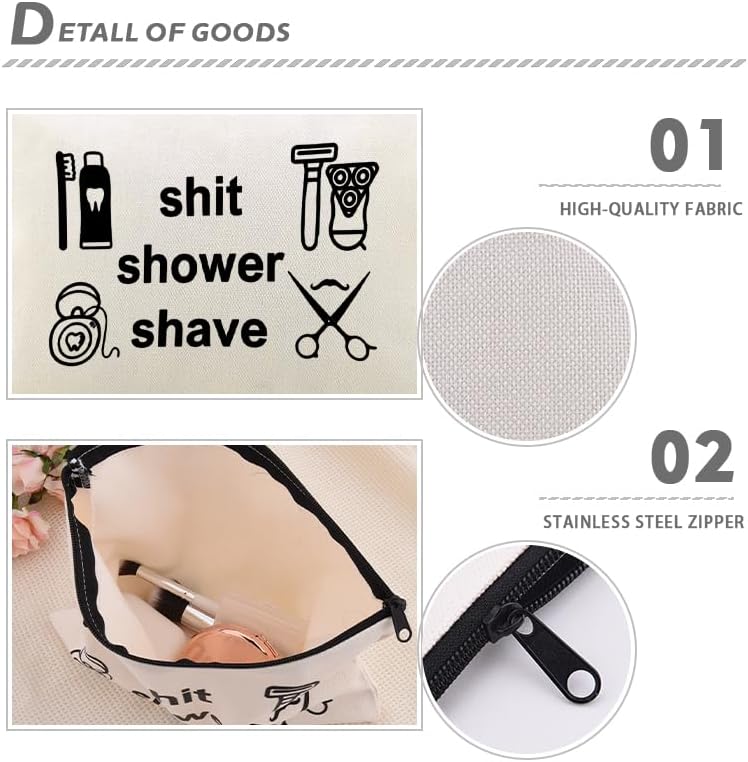 Funny Men Shaver Storage Bag for Dad Husband Father Day Gifts Zipper Makeup - Image 3