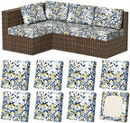 8Pcs Outdoor Cushion Covers, Stretch Patio Furniture Couch Chair Slipcovers by VORSHAPE