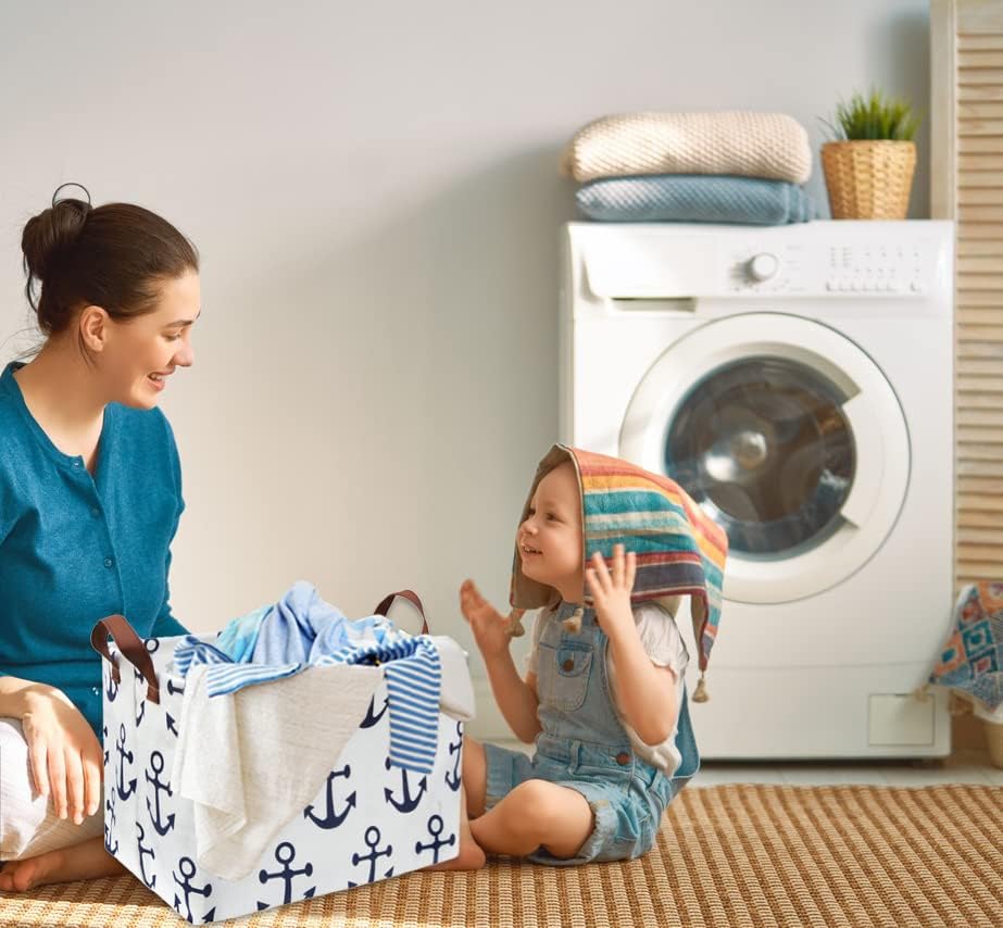 Kids Storage Basket Nautical Gift Basket Empty Boys Toy Storage Bin Organizer - Image 3