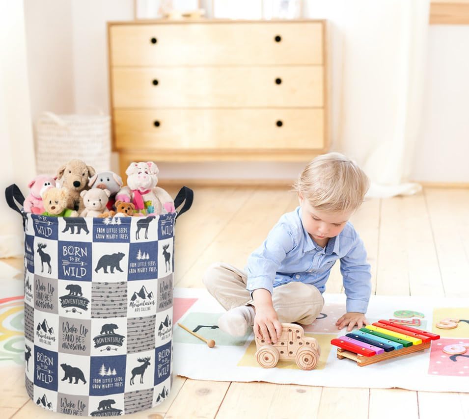 Kids Laundry Hamper, Animal Laundry Basket Collapsible Nordic Style Storage - Image 6