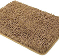 Yeaban Chenille Tan Bathroom Rug 20"x32", Non-Slip Rubber Backing by Yeaban