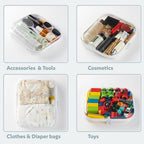 6-Pack Large Clear Hard Shell Zipper Pouches, Hard Case Pouches - Image 2