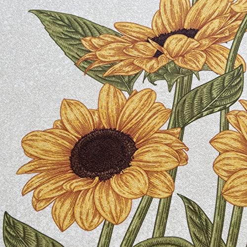UKELER Sunflower Bathroom Rugs Set 2 Piece Water Absorbent Non Slip Bath Mat - Image 5