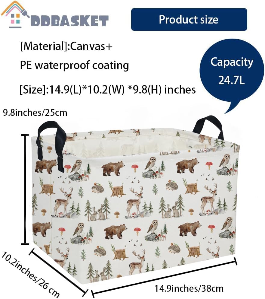 Rectangle Animal Basket Cute Storage Bin Organizer Box - Image 2