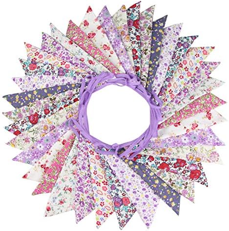 10M/32Ft Triangle Bunting Banner, Baby Shower, Outdoor and Home Decorations by JIALITFUN