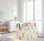 Rectangular Woodland Animal Basket Kids Baby Storage Basket Storage Bin - Image 4